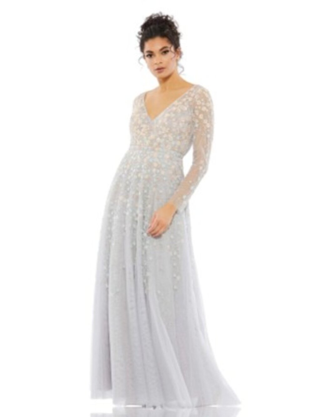 Mac Duggal: Beautiful MOB gown long sleeve a line size 12